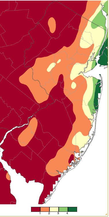 Precipitation across New Jersey from 8 AM on September 28th through 8 AM September 30th based on a PRISM (Oregon State University) analysis generated using NWS Cooperative, CoCoRaHS, NJWxNet, and other professional weather station observations.