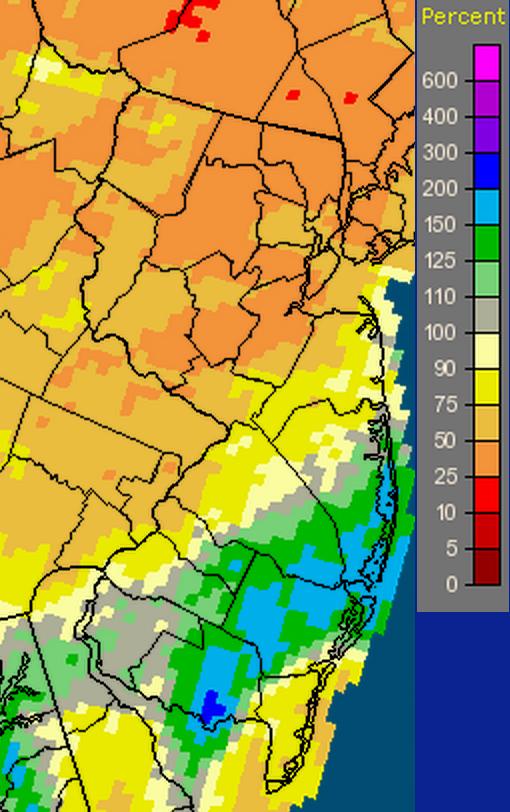 60-day Percent of Normal Precipitation