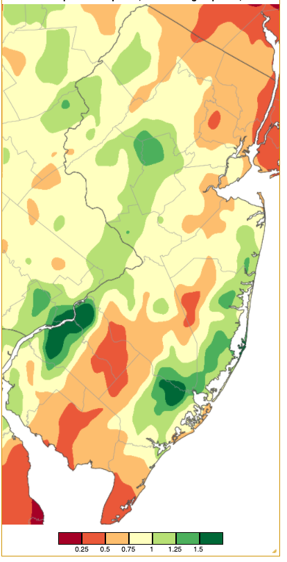 Rainfall from approximately 7 AM on April 10th to 7 AM on April 12th based on a PRISM analysis generated using NWS Cooperative and CoCoRaHS observation