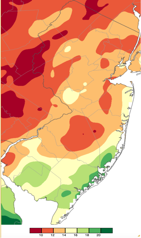Fall 2020 PRISM precipitation estimate map