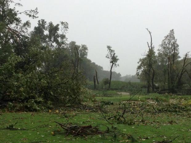Damage from tornado in Paramus on October 7th. Photo Credit: Michael Harger