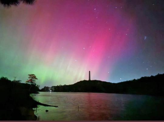 Aurora Borealis as seen from High Point on October 10th, 2024 (photo courtesy of Shawn Viggiano).