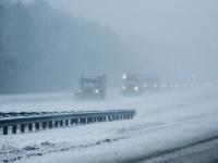 Snow plowing photo