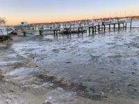 A blowout tide caused by strong westerly winds on February 18th in Brick Township (Ocean County).