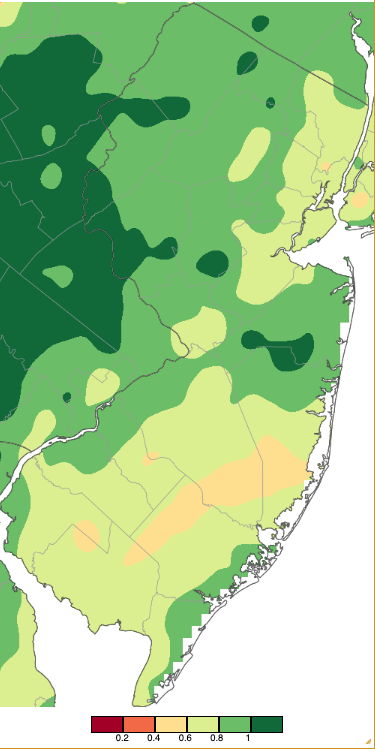 Precipitation across New Jersey from 7 AM on February 12th through 7 AM February 14th based on a PRISM (Oregon State University) analysis generated using NWS Cooperative and CoCoRaHS observations.