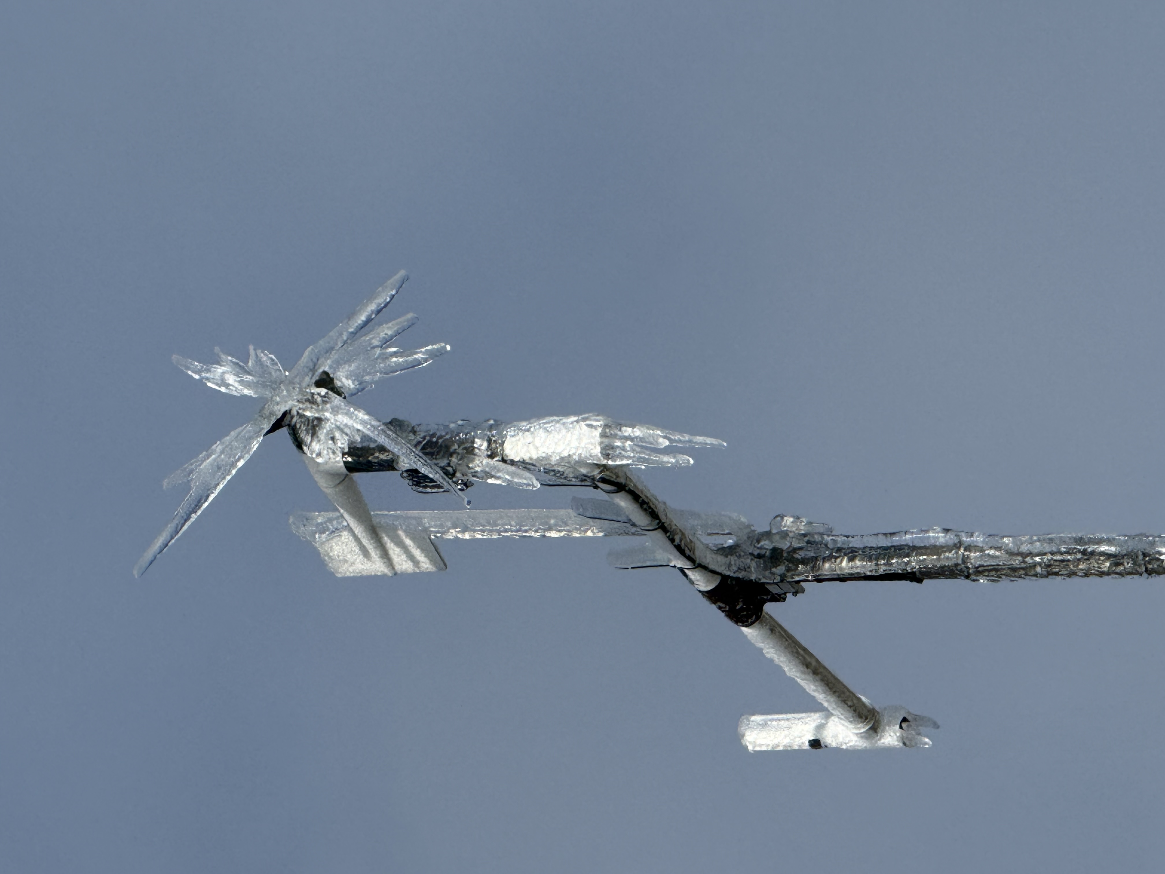 Figure 6. Freezing rain-encased anemometer at the Rutgers NJ Weather Network High Point Monument station on February 21st. (Photo courtesy of Nick Stefano). Freezing rain-encased anemometer at the Rutgers NJ Weather Network High Point Monument station on February 21st.