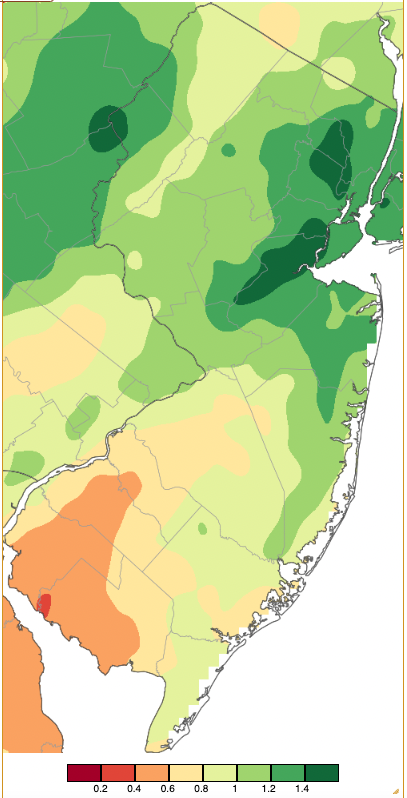 Precipitation across New Jersey from 7 AM on March 3rd through 7 AM March 4th based on a PRISM (Oregon State University) analysis generated using NWS Cooperative, CoCoRaHS, NJWxNet, and other professional weather station observations.