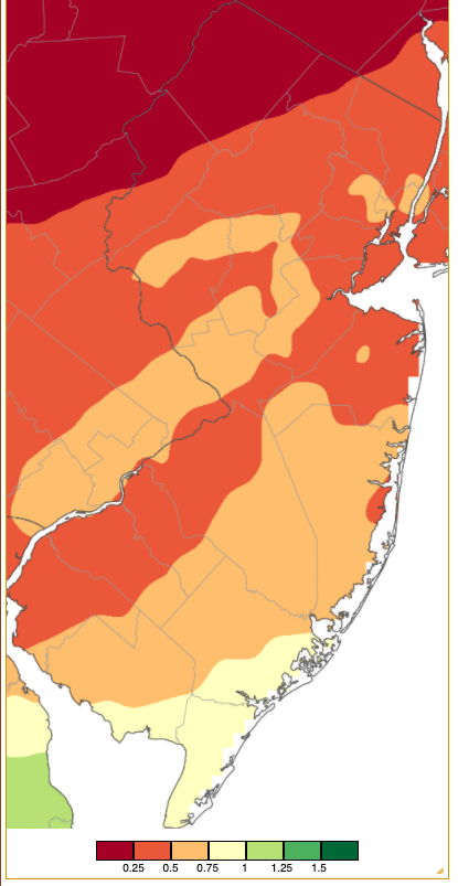 Rainfall from approximately 7 AM on April 24th to 7 AM on April 25th based on a PRISM analysis generated using NWS Cooperative and CoCoRaHS observations
