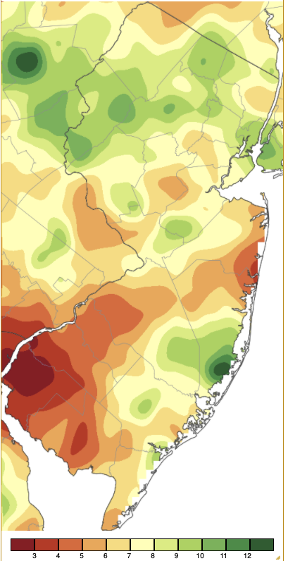 August 2021 precipitation across New Jersey