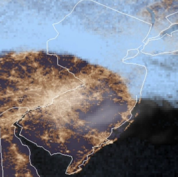 NJ satellite image at 6:51 AM on January 13th