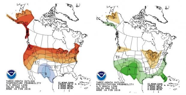 NWS CPC three-month outlook