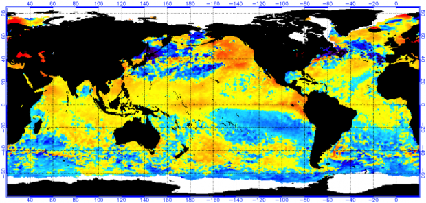 Map of impending El Nino